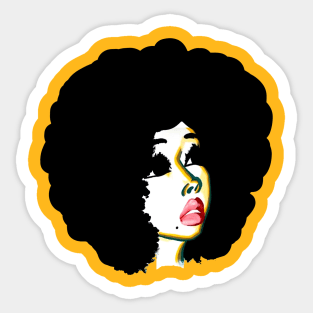 Afro Hair Look Beyond Your Future (Natural Hair TShirt) Sticker